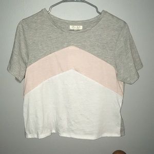 Colorblocked Chevron-Stripe T-Shirt